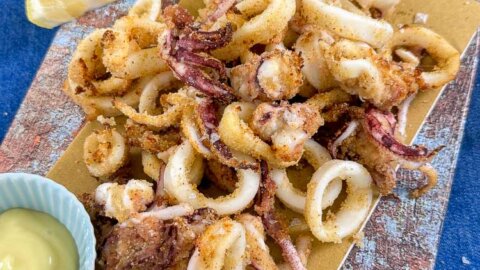 Calamari fritti in friggitrice ad aria